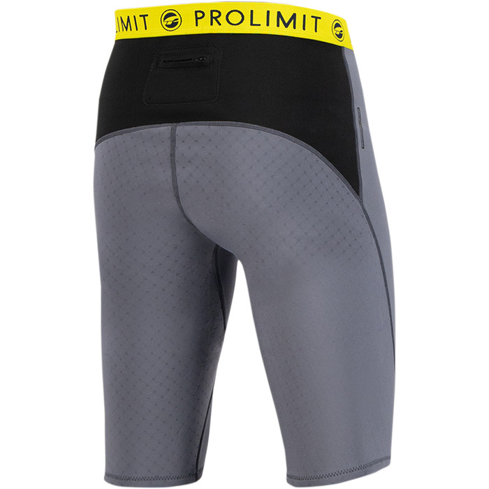 2023 Prolimit Hombres Airmax 1.5mm Neopreno SUP Shorts 14500 - Grey / Black / Yellow